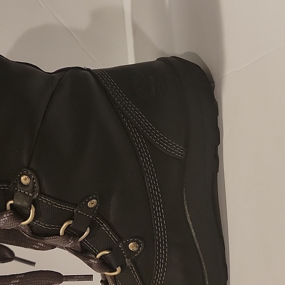 Timberland Snow Boot size 7 uk 5 eur 38 black tall sherpa lining black - Picture 2 of 9